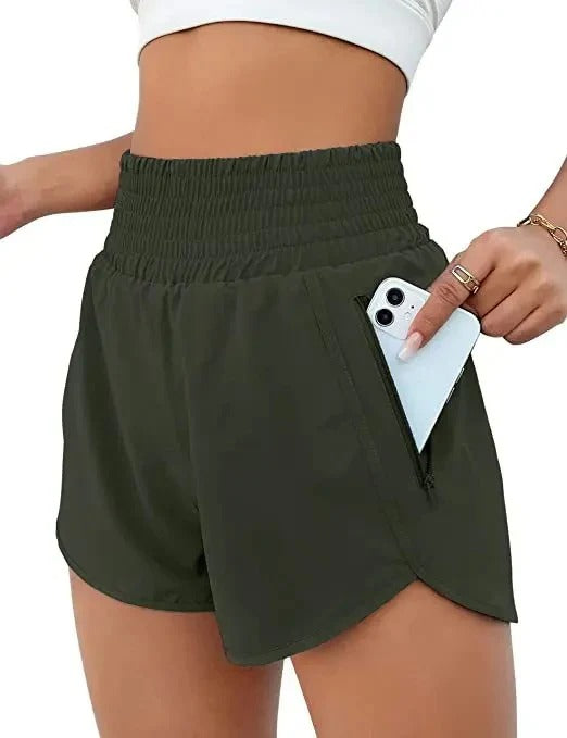 Joycee – Schnelltrocknende Laufshorts mit hohem Bund für Damen