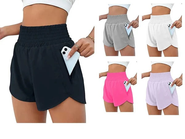 Joycee – Schnelltrocknende Laufshorts mit hohem Bund für Damen