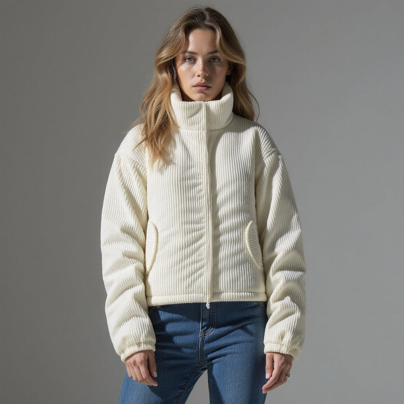 Jasmin - Velours-Pufferjacke