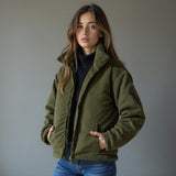 Jasmin - Velours-Pufferjacke