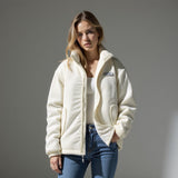 Jasmin - Velours-Pufferjacke