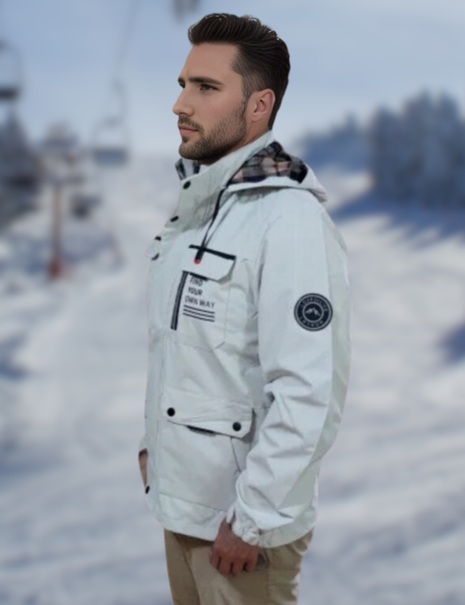 Casiano - Herren Winterjacke Wasserdicht Mit Kapuze