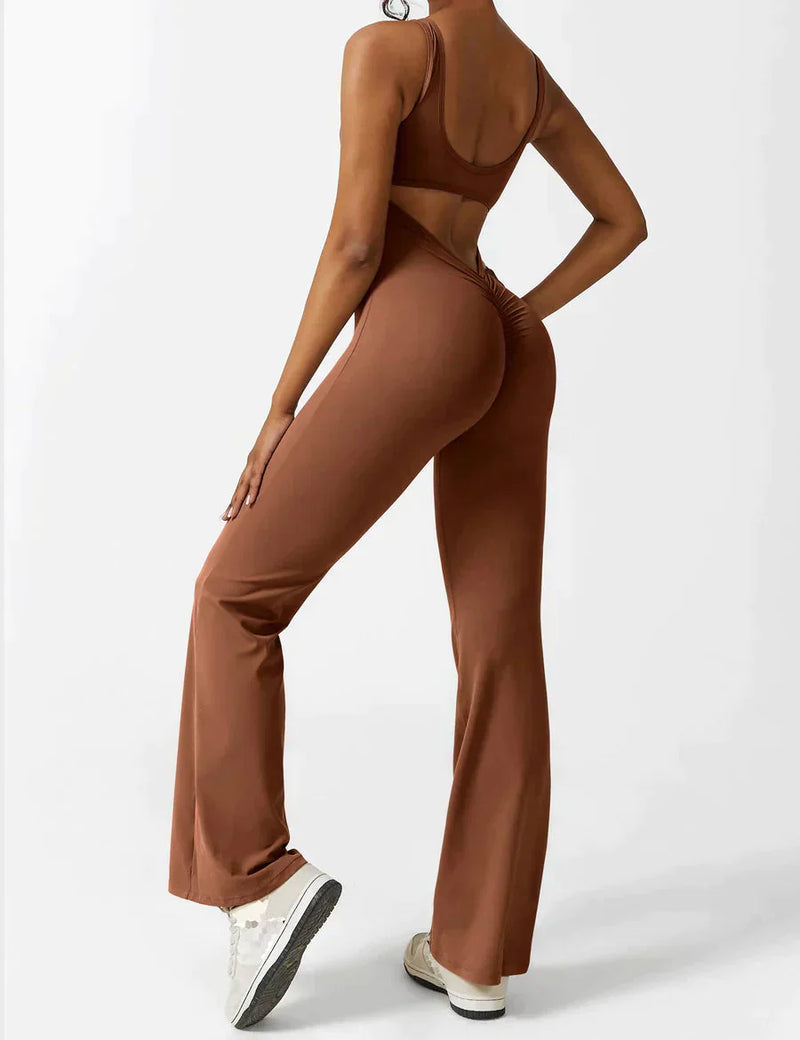 Petra - Eleganter V-Ausschnitt Jumpsuit für Damen