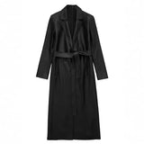 Sortie - Oversized Kunstleder Trenchcoat