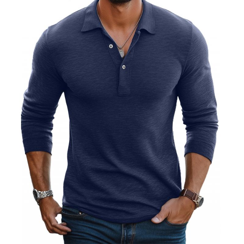 Rafael – Slim Fit Poloshirt Herren Langarm Modern Elegant