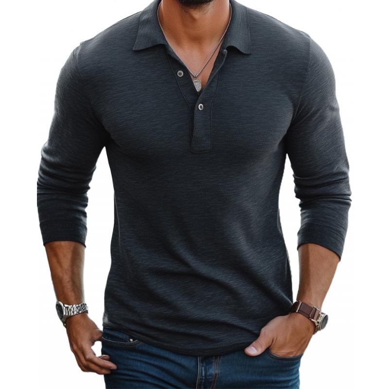 Rafael – Slim Fit Poloshirt Herren Langarm Modern Elegant