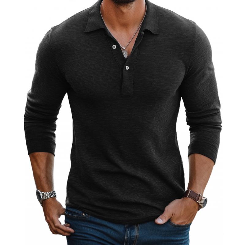 Rafael – Slim Fit Poloshirt Herren Langarm Modern Elegant