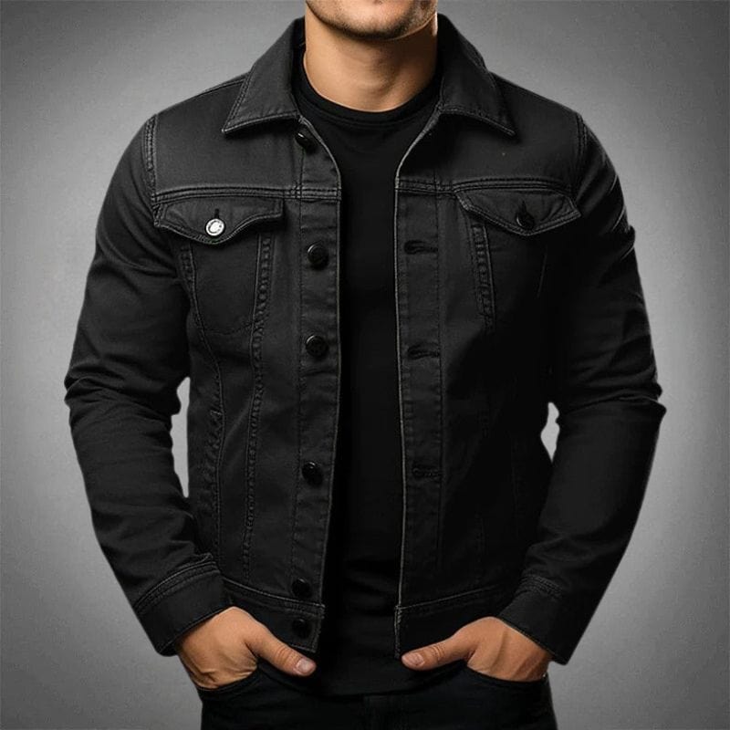 Meinrad - Klassische Jeansjacke Herren Strapazierfähig Denim
