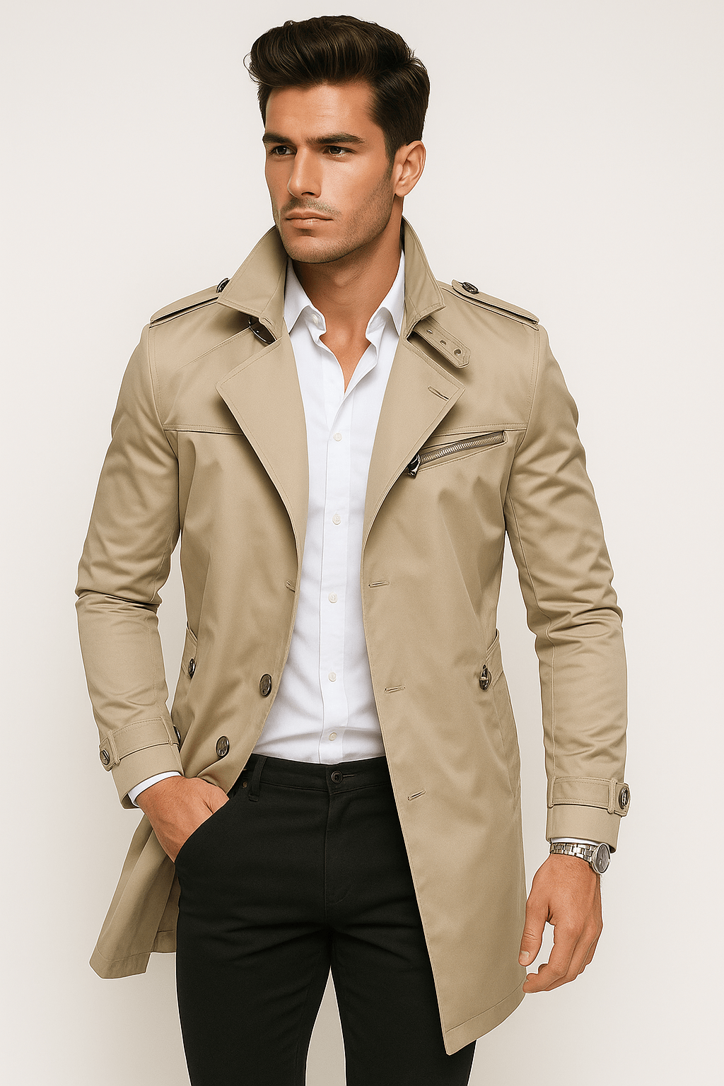 Lorin - Wasserabweisender Trenchcoat Herren Klassisch