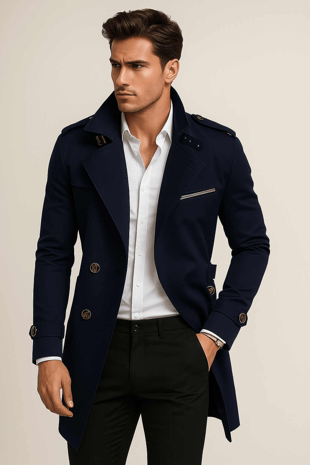 Lorin - Wasserabweisender Trenchcoat Herren Klassisch