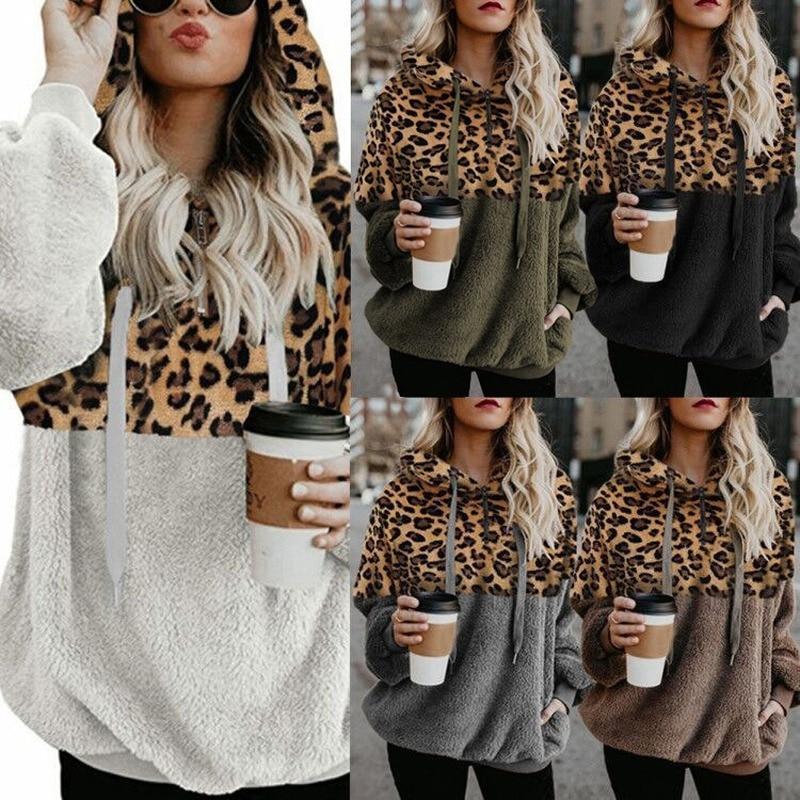 Sarah – Warmer Hoodie Mit Leoparden-Muster