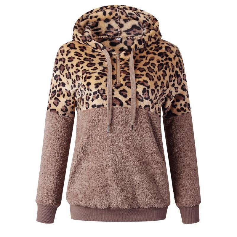 Sarah – Warmer Hoodie Mit Leoparden-Muster