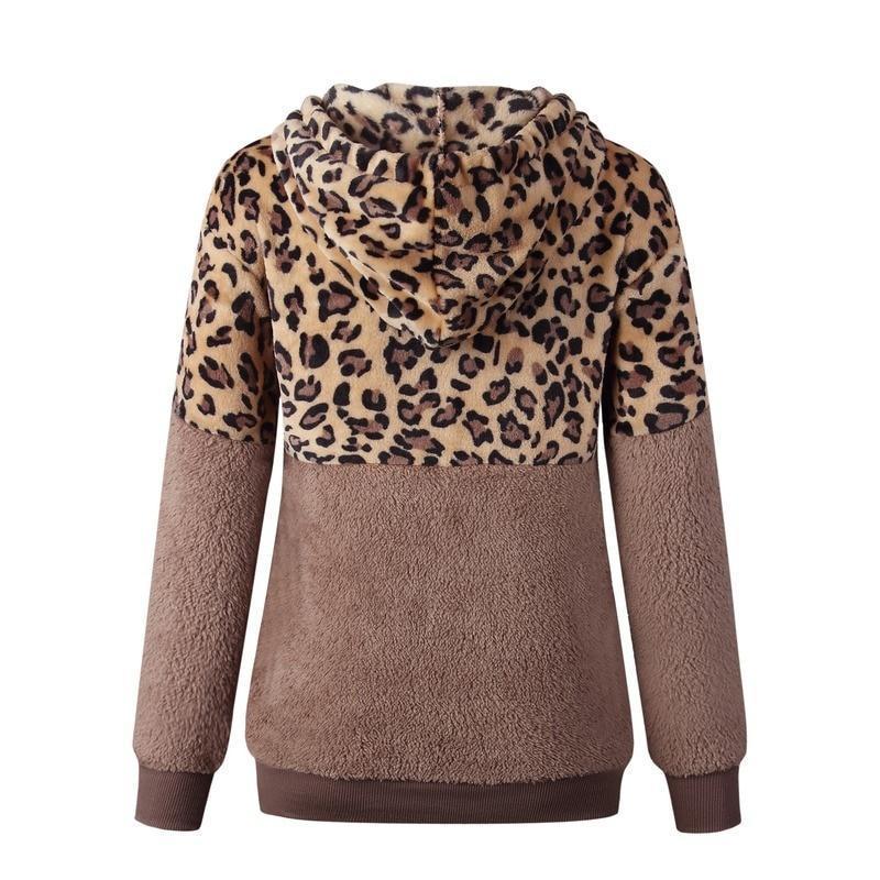 Sarah – Warmer Hoodie Mit Leoparden-Muster