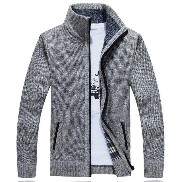 Iker - Extra Dicke Herren-Strickjacke mit Fleecefutter für eisige Tage