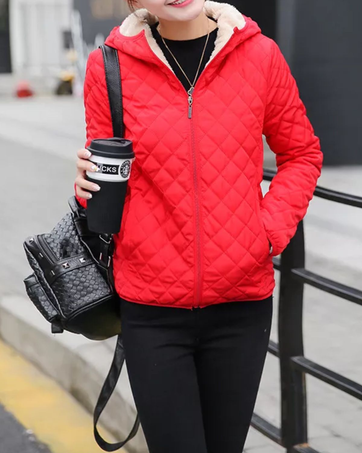 Helena – Stilvolle Winterjacke in Olivgrün