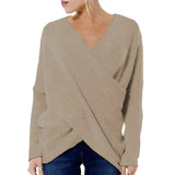 Munroe - Stilvoller Pullover mit asymmetrischem gekreuztem Saum