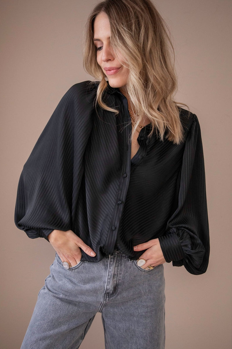 Sophisticated Stripes Black - Blouse