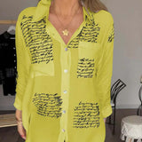 Elise - Modische Bluse mit Briefdruck