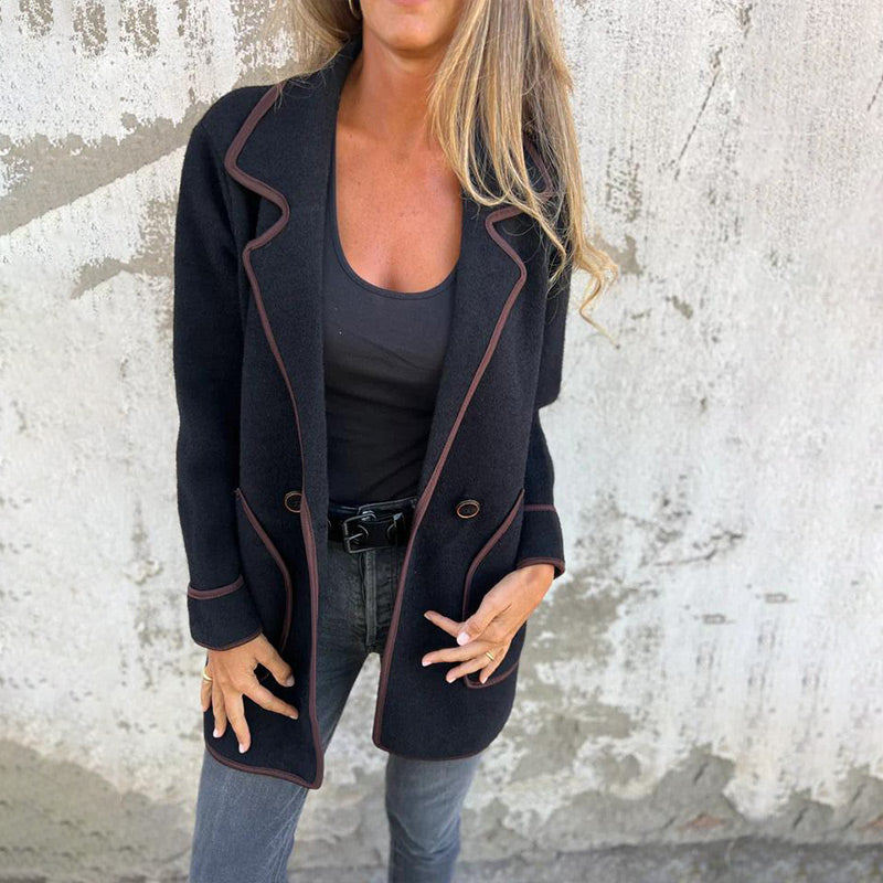 Briana - Chic entspannter Blazer mit Aufschlägen für Damen