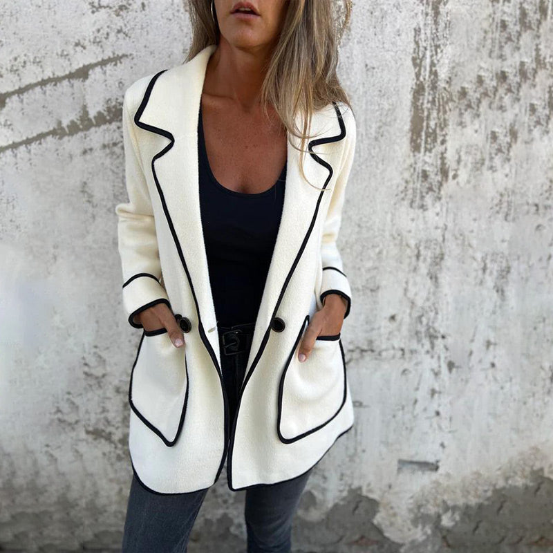 Briana - Chic entspannter Blazer mit Aufschlägen für Damen