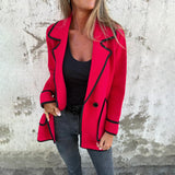 Briana - Chic entspannter Blazer mit Aufschlägen für Damen