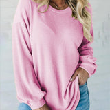 Helina - Damen Relaxed Rundhals Longsleeve Pullover