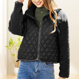 Waltraud - Damen Plüsch Quilted Karojacke