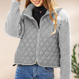 Waltraud - Damen Plüsch Quilted Karojacke