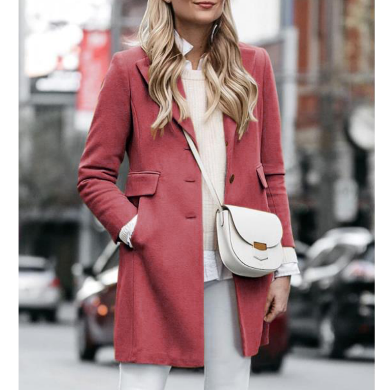 Ivonne - Eleganter Wollmantel für Damen im Herbst