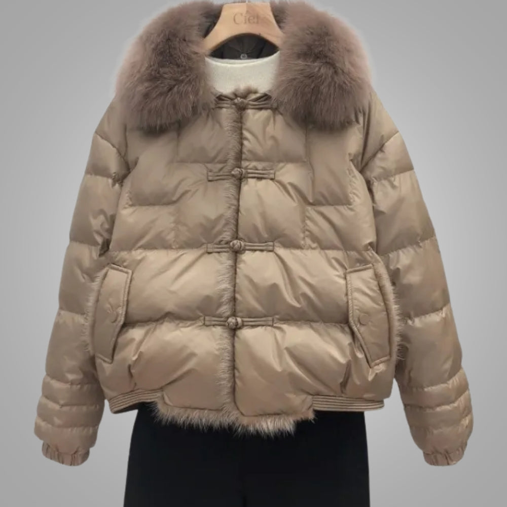 Daisy - Glänzende Oversize Damen Pufferjacke