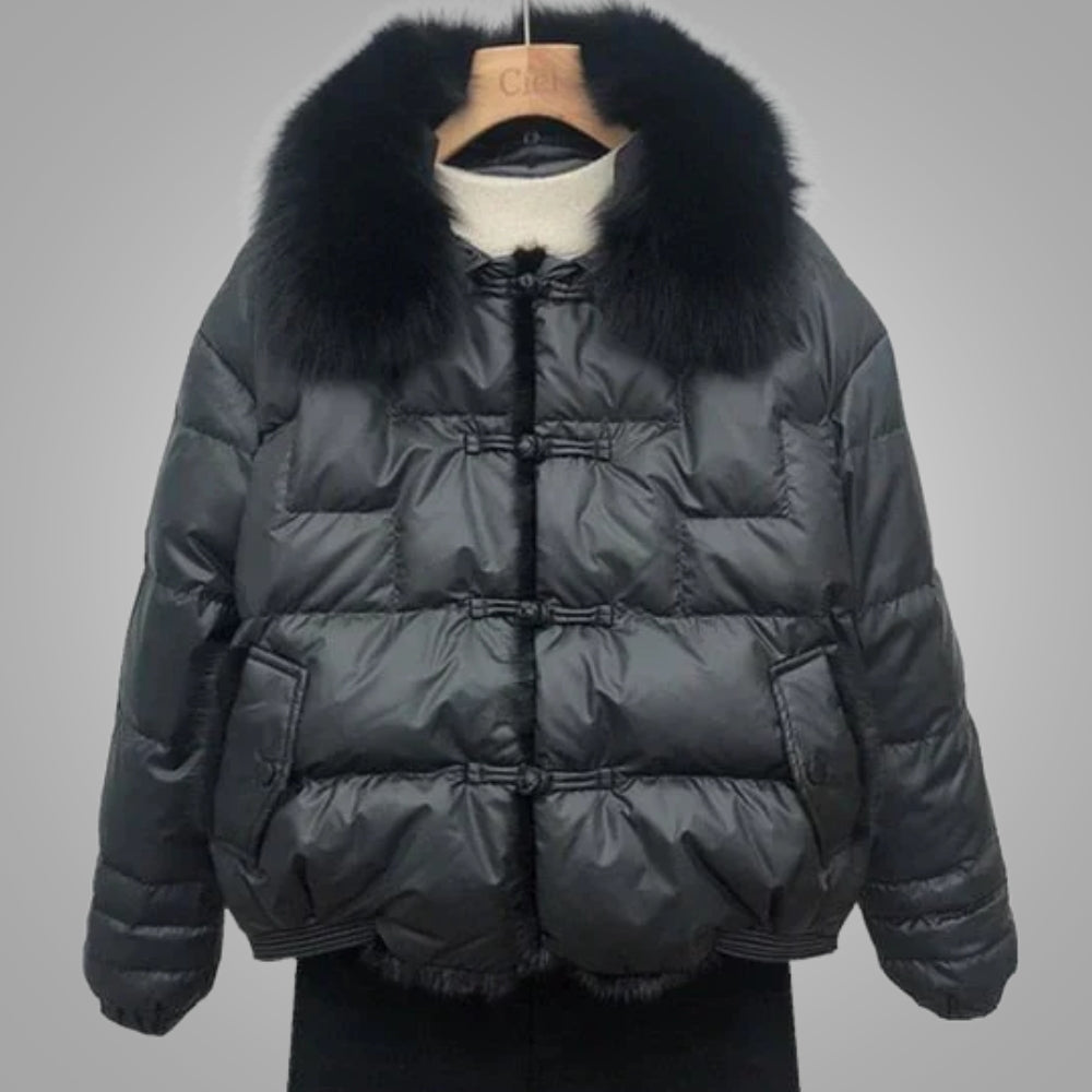 Daisy - Glänzende Oversize Damen Pufferjacke