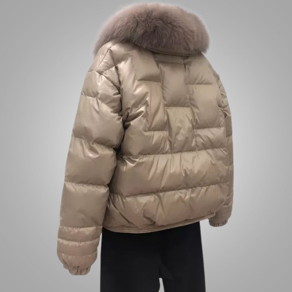 Daisy - Glänzende Oversize Damen Pufferjacke