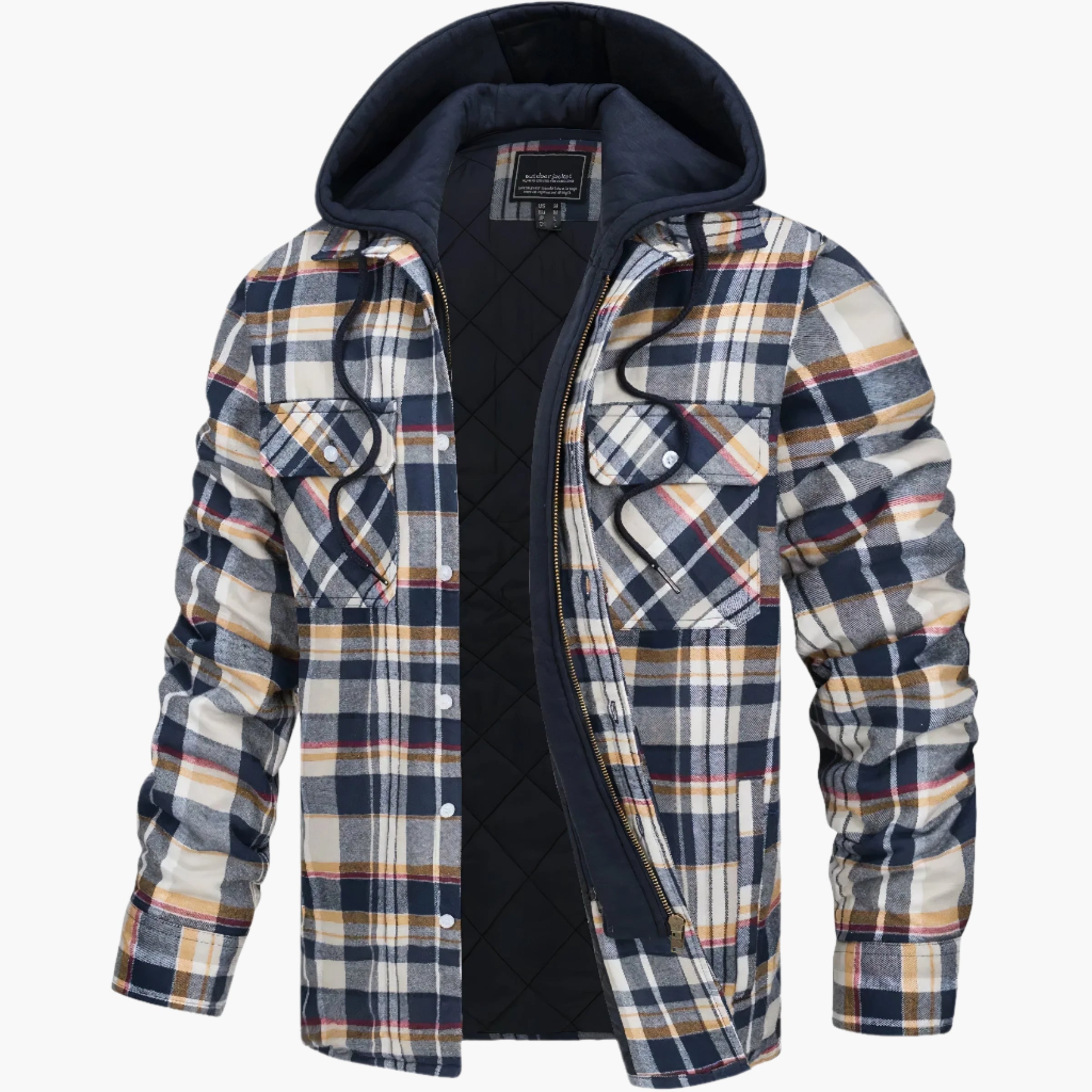 Urban – Winter-Flanelljacke mit Kapuze für Herren, modischer Freizeitmantel für Herbst & Winter