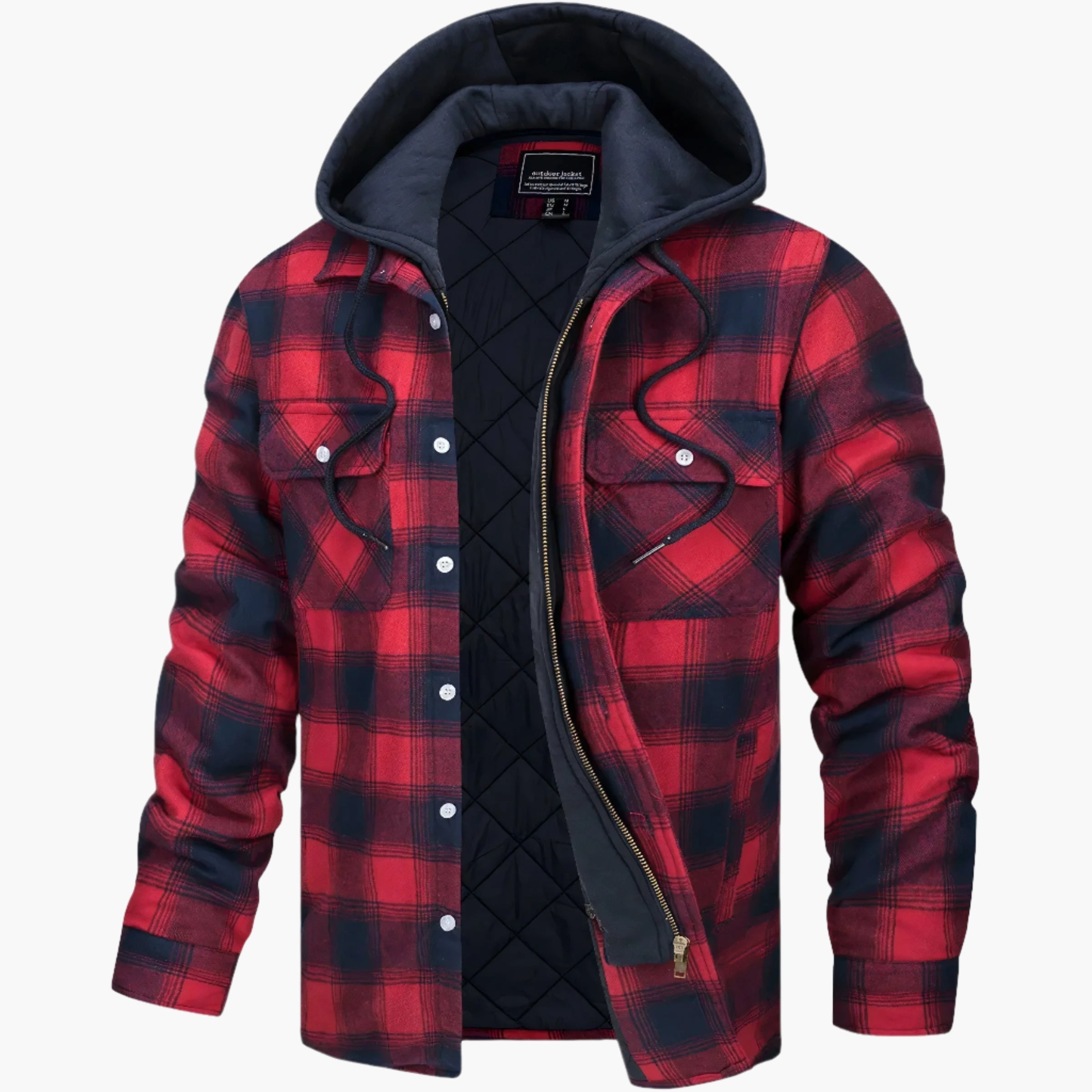 Urban – Winter-Flanelljacke mit Kapuze für Herren, modischer Freizeitmantel für Herbst & Winter