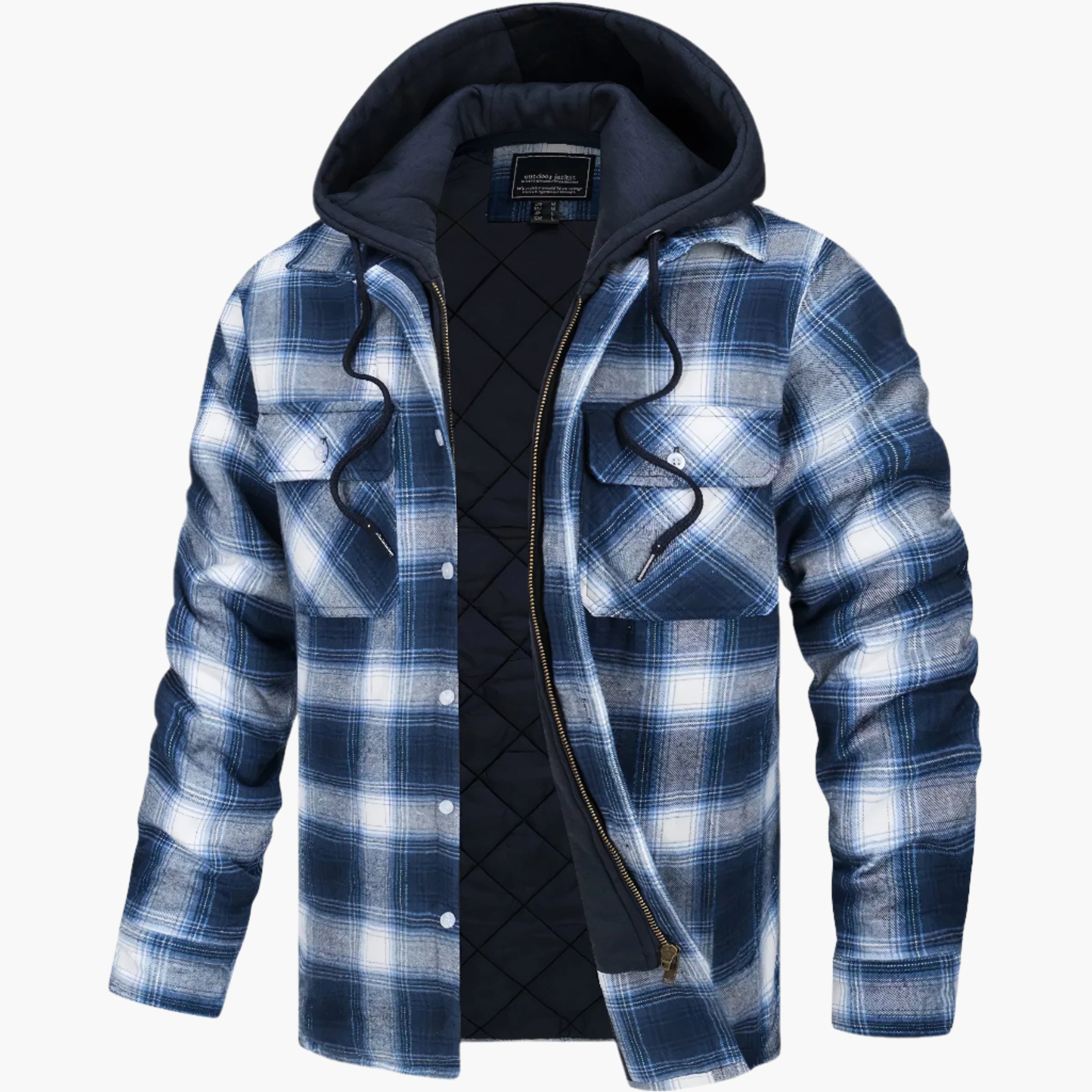 Urban – Winter-Flanelljacke mit Kapuze für Herren, modischer Freizeitmantel für Herbst & Winter