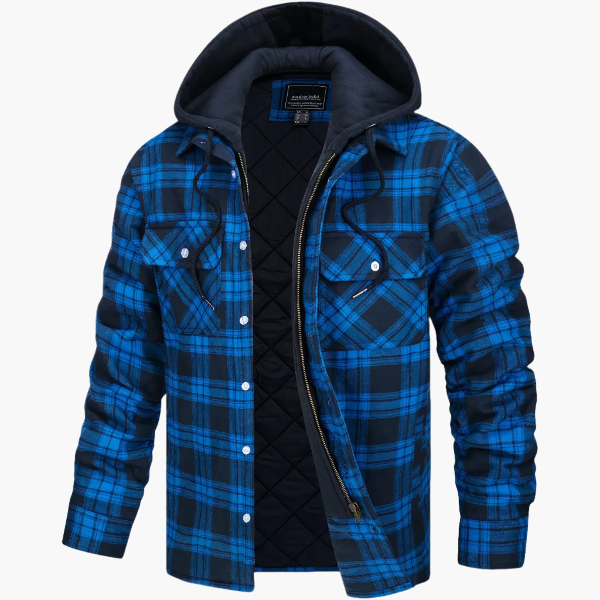 Urban – Winter-Flanelljacke mit Kapuze für Herren, modischer Freizeitmantel für Herbst & Winter