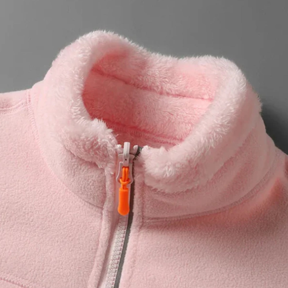 Dalia - Damen Fleece Winterjacke mit Taschen