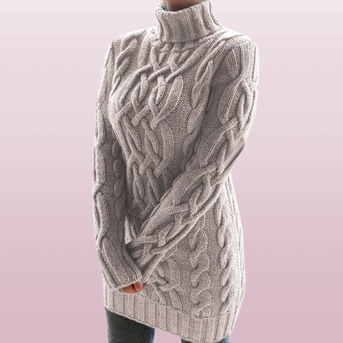Sandra - Strickkleid Winter Warm Elegant Kuschelig