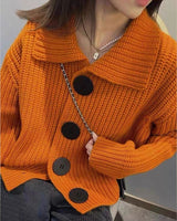 Marga - Orangefarbener Strickpulli