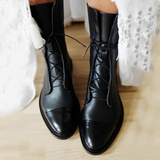 Brit Style Klassische Damenstiefel aus Leder