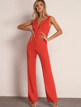 Ardie - Jumpsuit mit gekerbtem Ausschnitt