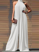 Ruthy - bedruckter Maxi-Romper mit weitem Bein