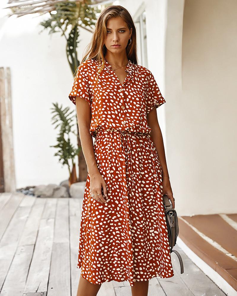 Ioana -Dots Print Sommerkleid