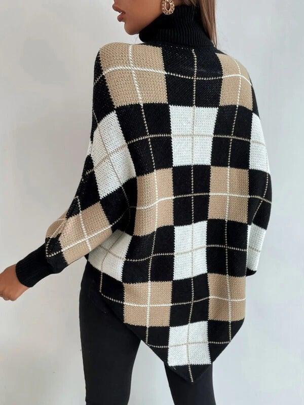 Lenka - Eleganter Pullover mit hohem Ausschnitt