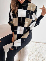 Lenka - Eleganter Pullover mit hohem Ausschnitt
