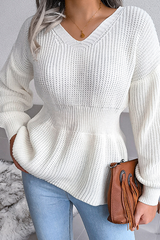 Iza - Strickpullover mit V-Ausschnitt