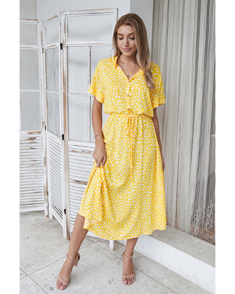 Ioana -Dots Print Sommerkleid