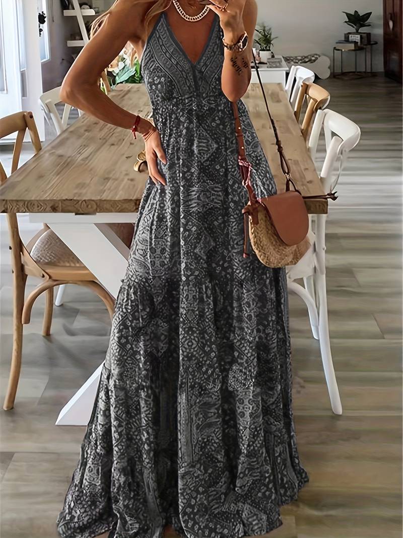 Yeva - Maxikleid im böhmischen Stil mit Ethno-Print