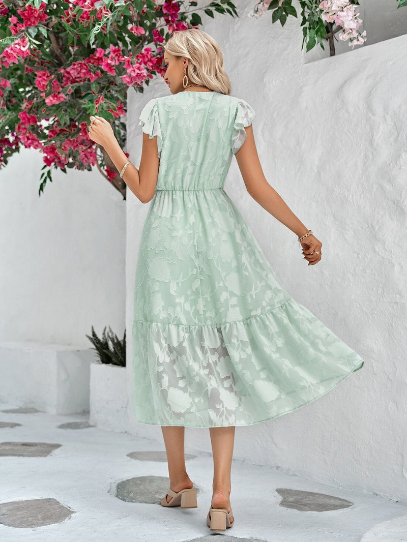 Felly - Florales Kleid mit Schmetterlingsärmeln