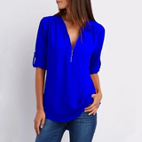 Chaira - Elegante V-Ausschnitt Bluse